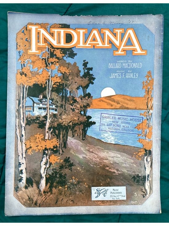 Shapiro, Bernstein & Co. Other - 1917 Indiana Sheet Music Ballard MacDonald James F Hanley Astoria OR